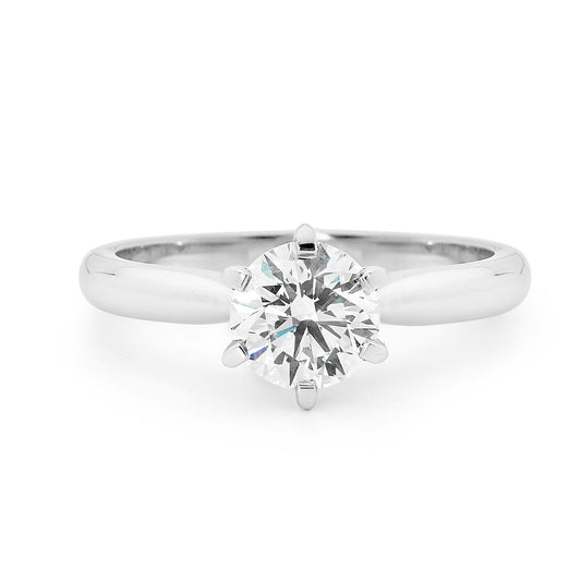 18k 0.50 Ct Round Brilliant Cut Diamond Solitaire image 0
