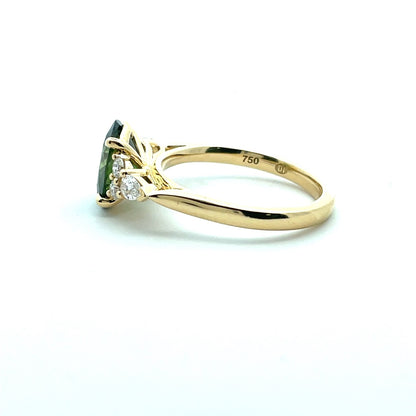 Oval Parti Sapphire & Diamond Dress Ring image 2