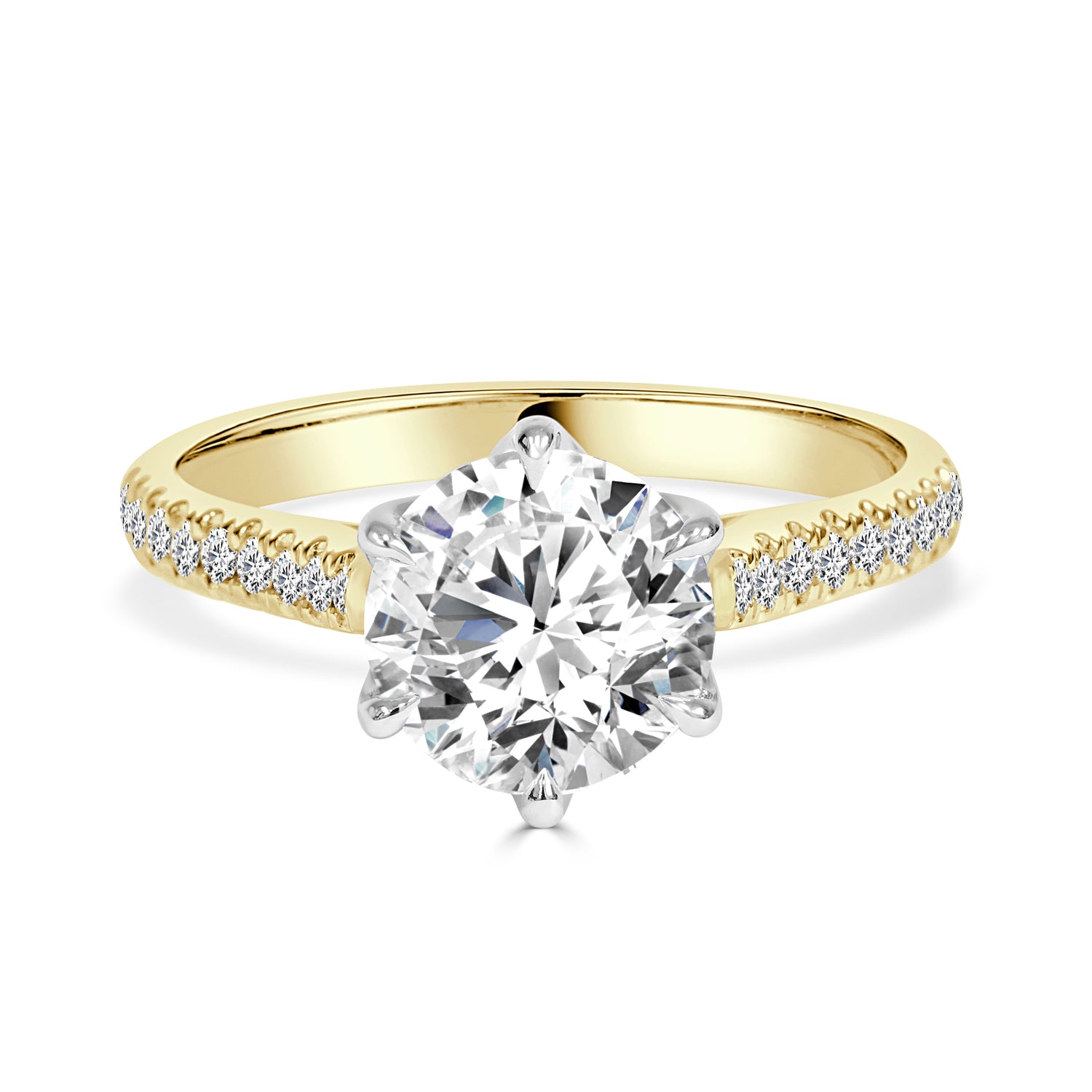 Lab Grown Round Brilliant Cut Diamond Engagement Ring image 0