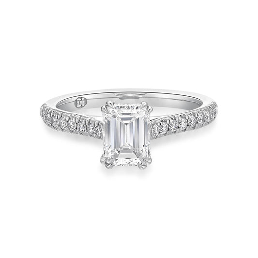 Venus - Emerald Cut Diamond Engagement Ring image 0