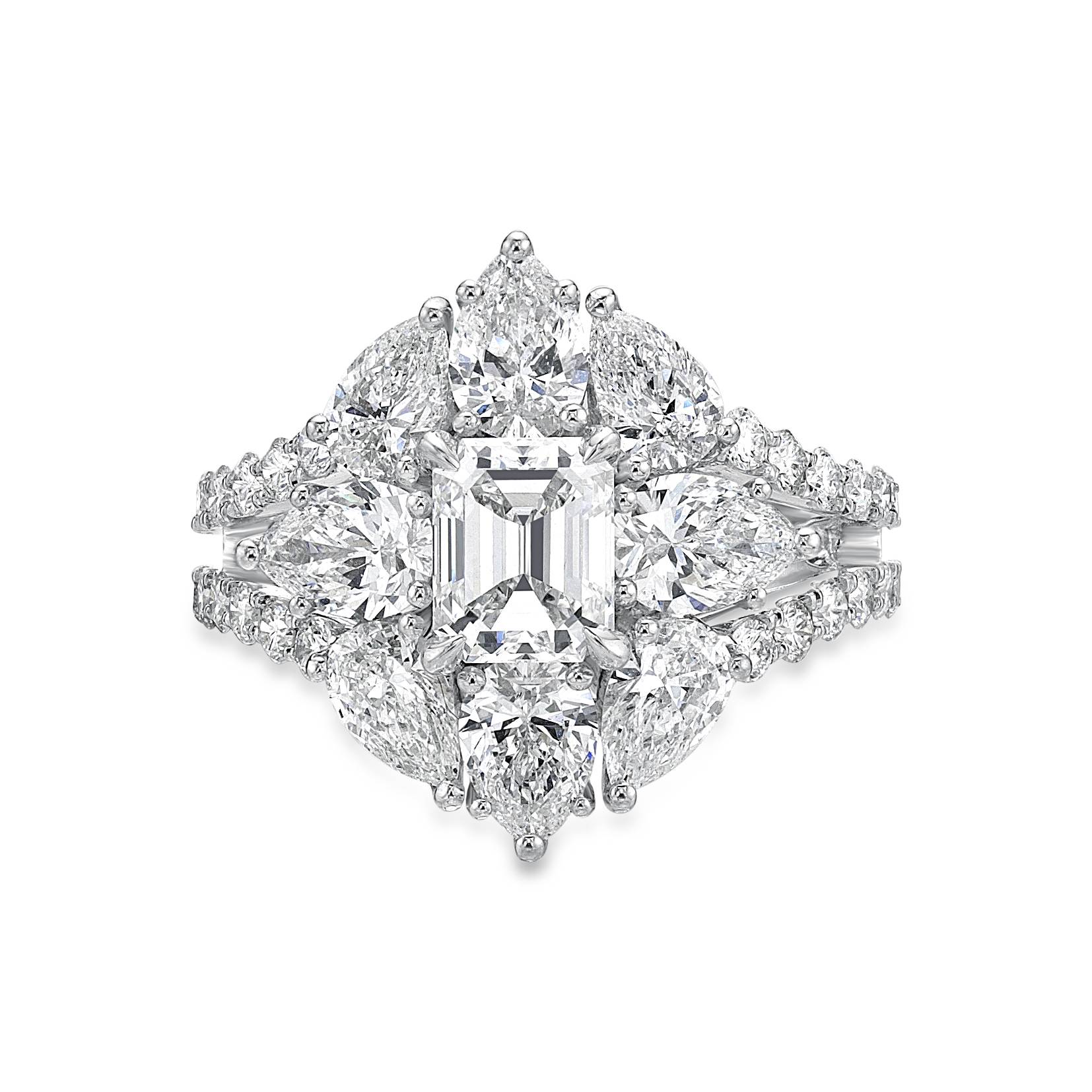 Emerald Cut Diamond Engagement Ring image 0