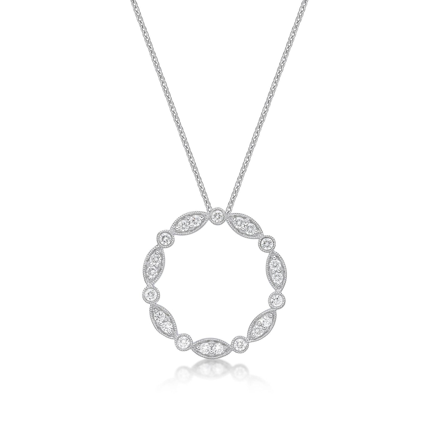 1/2 Carat Round Brilliant Cut Circle Pendant image 0