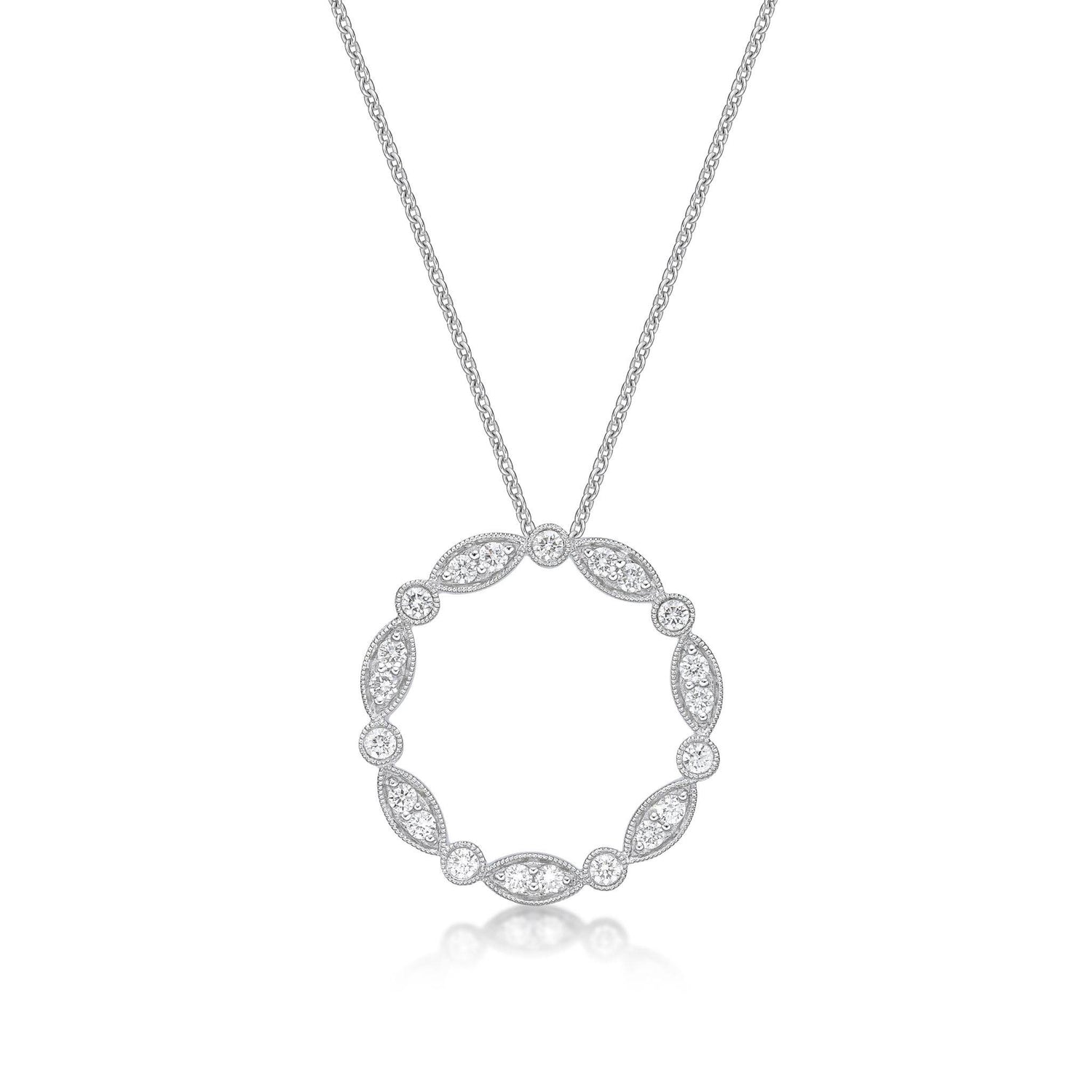 1/2 Carat Round Brilliant Cut Circle Pendant image 0