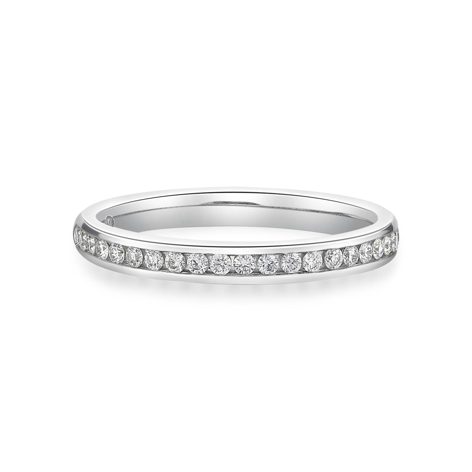 Channel set diamond comfort band image 0