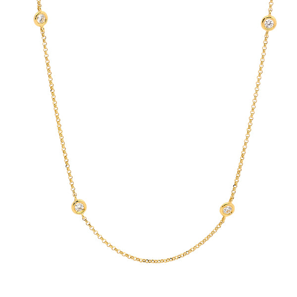 Round Brilliant Cut Diamond Necklace image 0