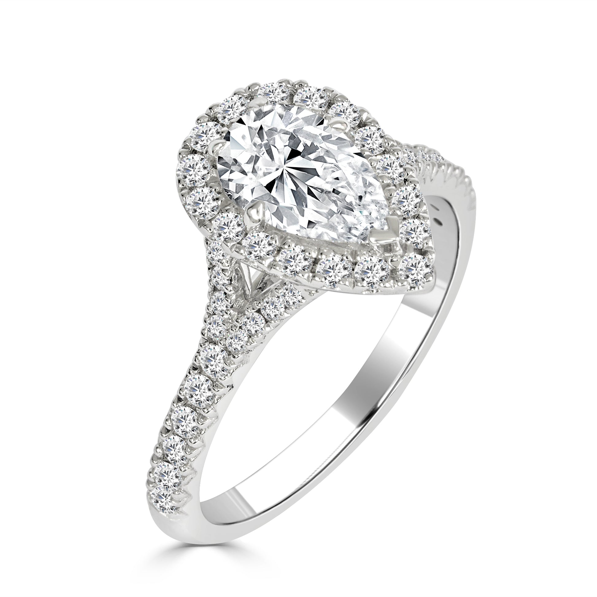 Halley - 1 Carat Pear Cut Diamond Engagement Ring image 1