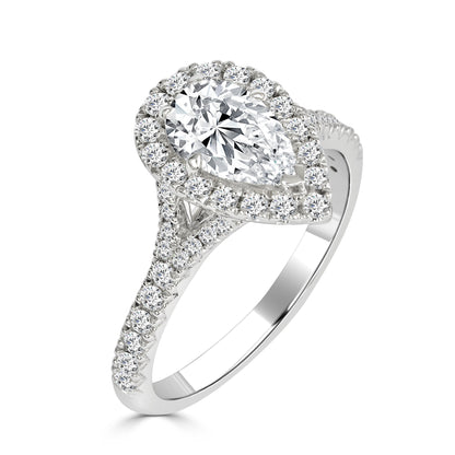 Halley - 1 Carat Pear Cut Diamond Engagement Ring image 1