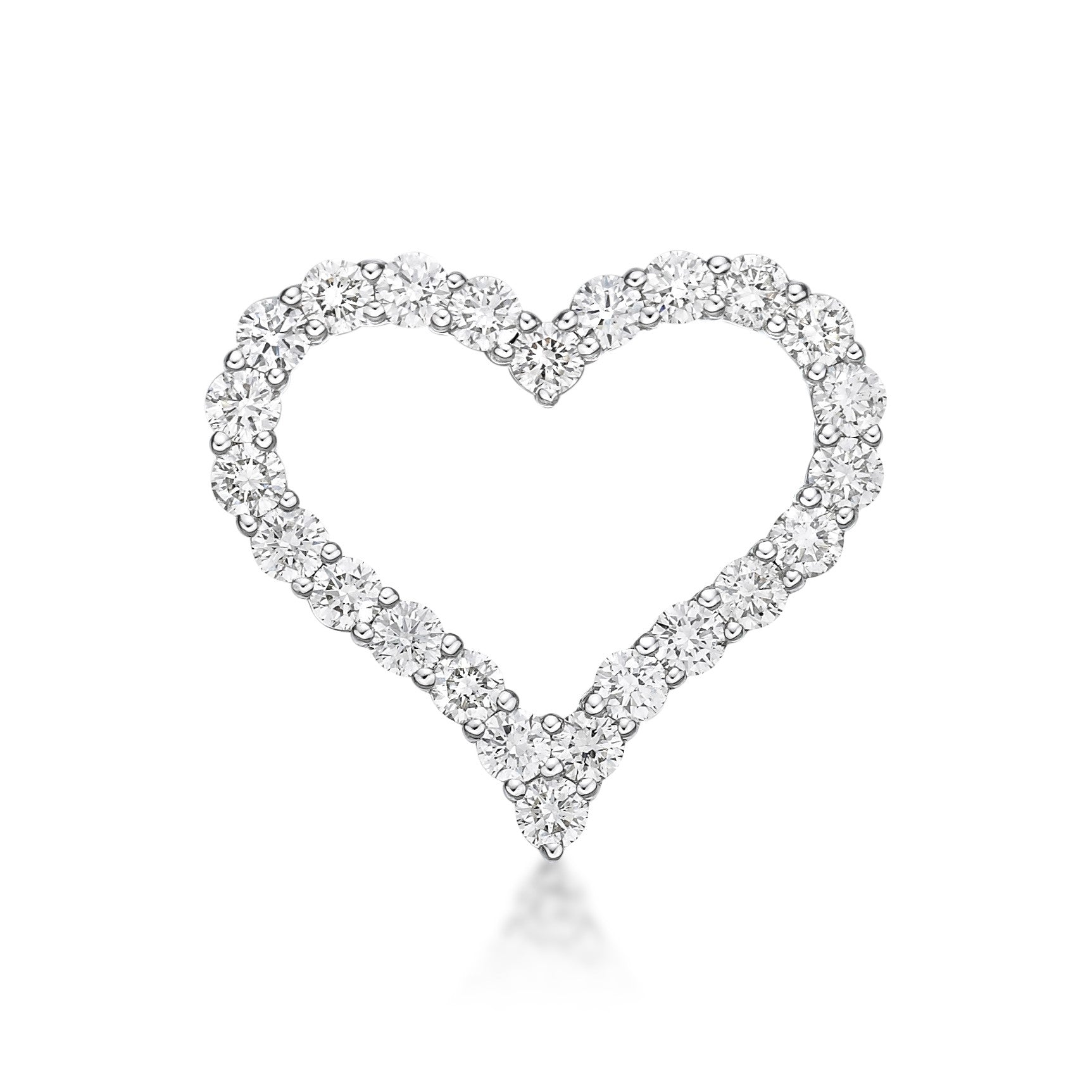 Round Brilliant Cut Heart Pendant image 0