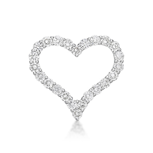 Round Brilliant Cut Heart Pendant image 0