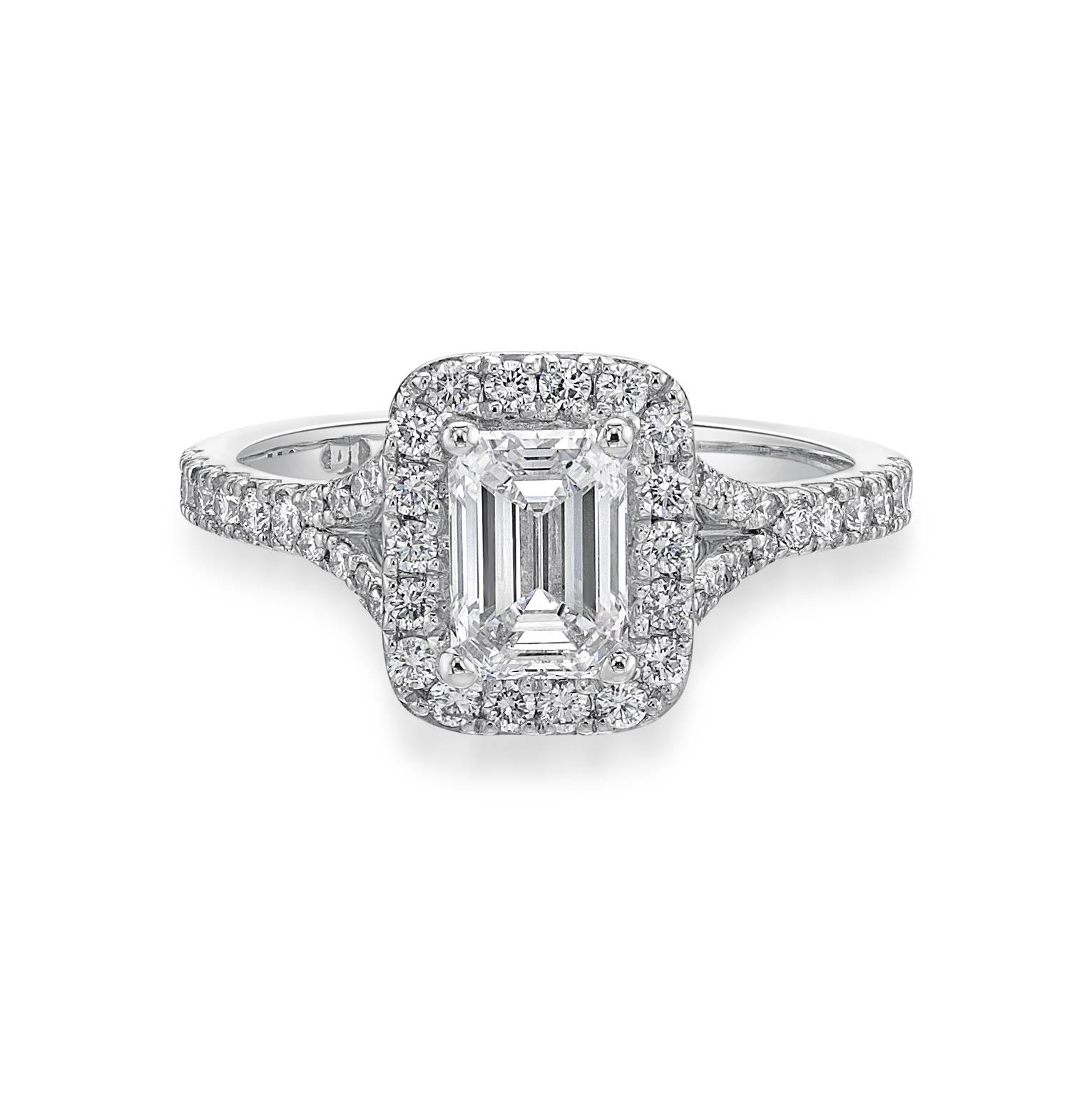 Halley - Emerald Cut Diamond Engagement Ring image 0