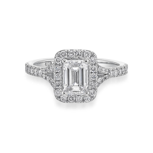 Halley - Emerald Cut Diamond Engagement Ring image 0