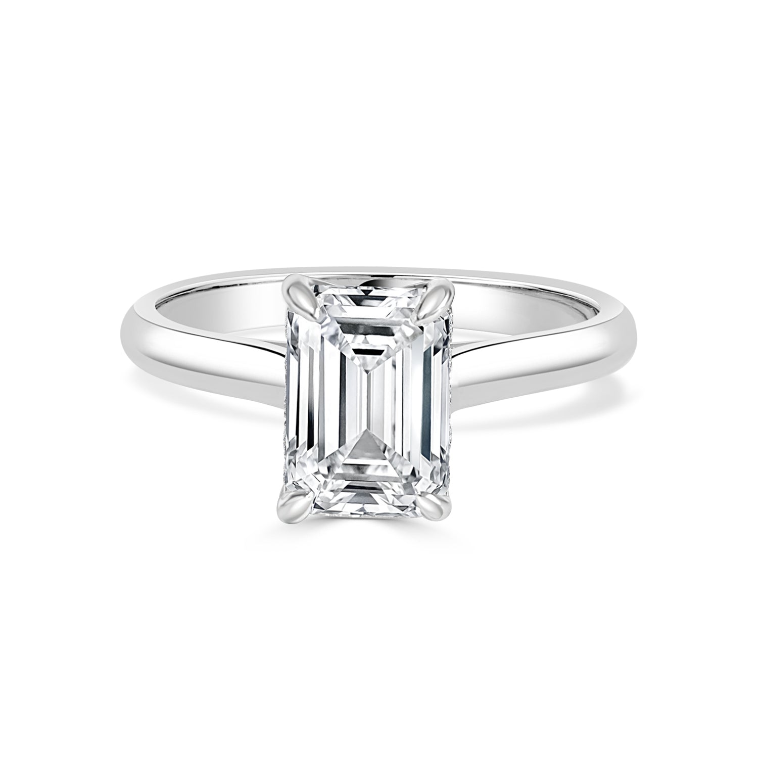Emerald Cut Solitaire Engagement Ring image 0