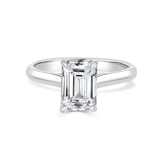 Emerald Cut Solitaire Engagement Ring image 0