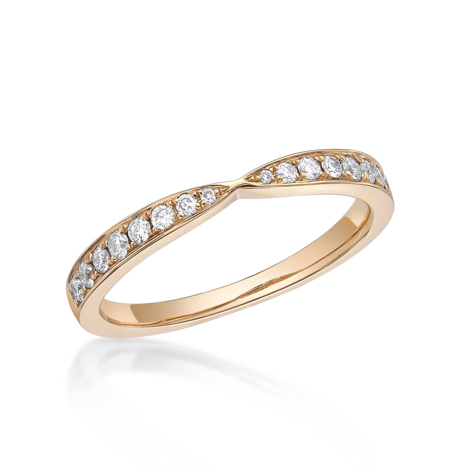 Pinched Centre Diamond Band image 1