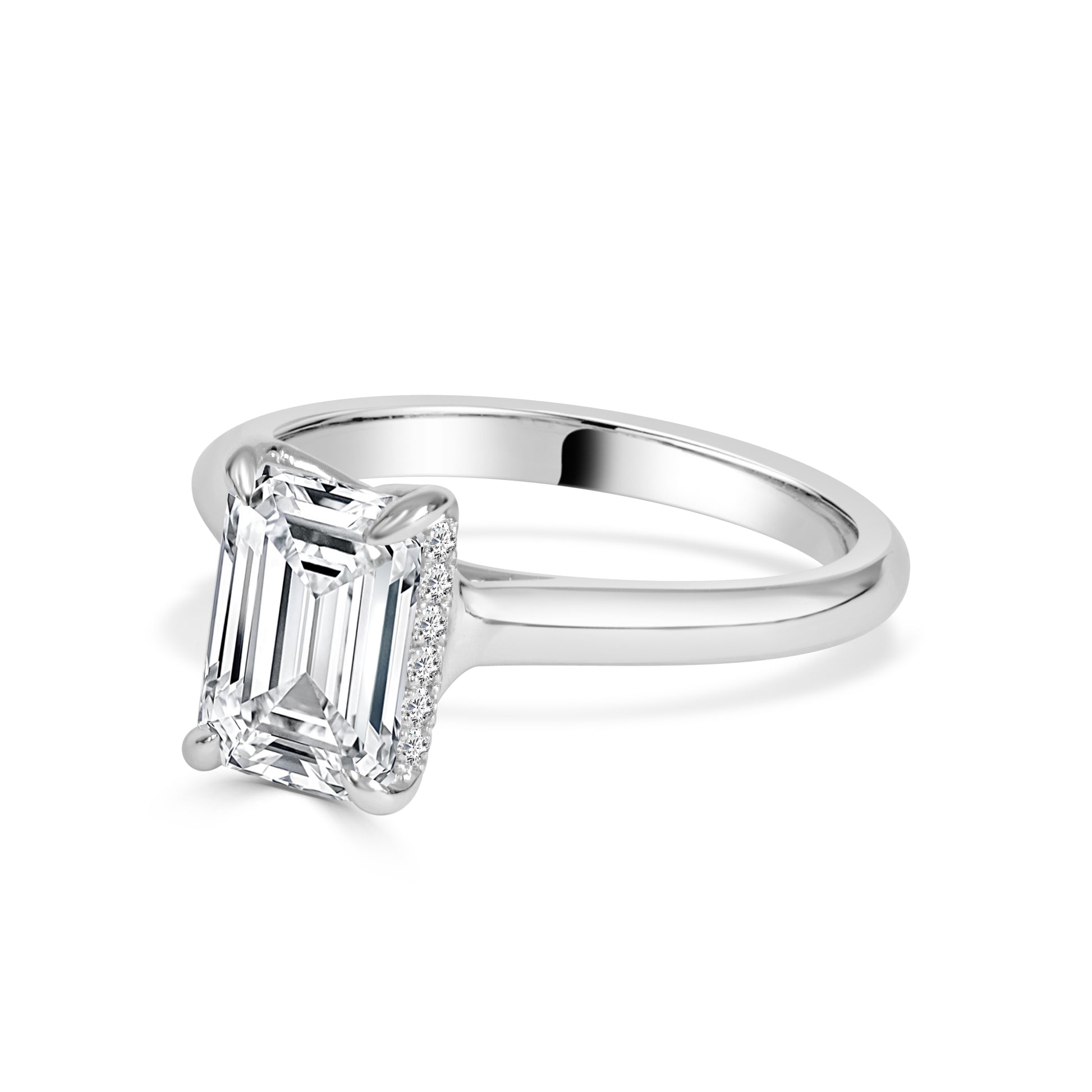 Emerald Cut Solitaire Engagement Ring image 1