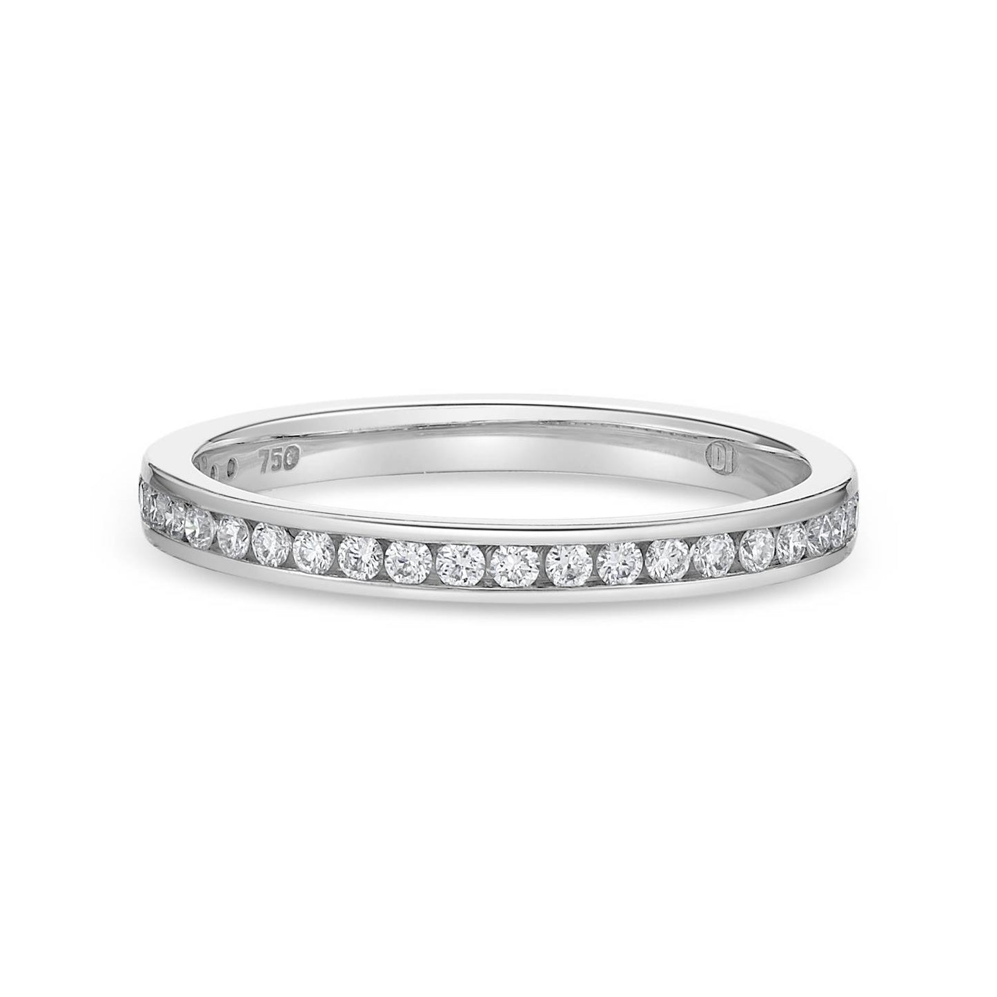 Fine Channel Set Diamond Band image 0