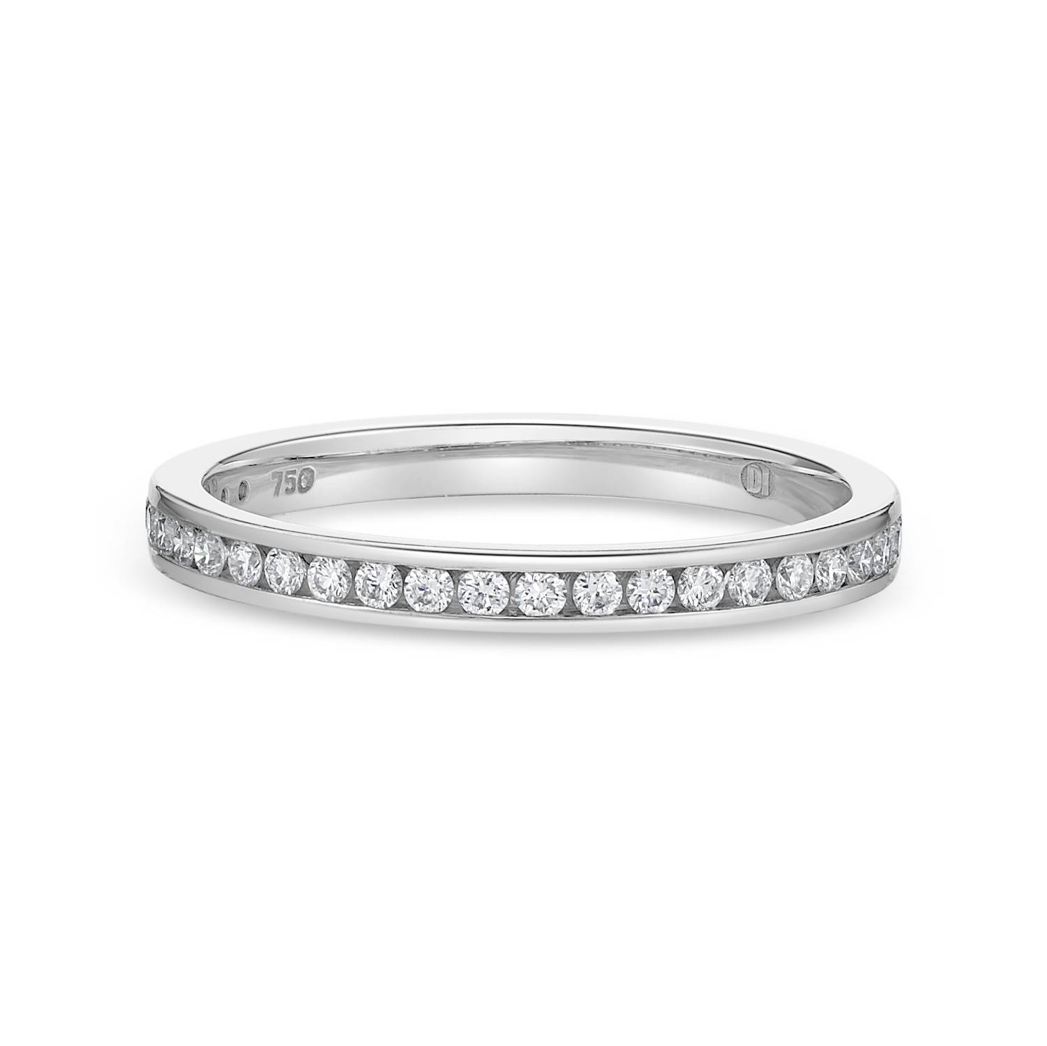 Fine Channel Set Diamond Band image 0