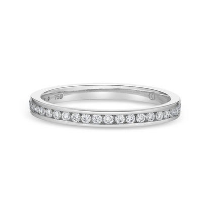 Fine Channel Set Diamond Band image 0