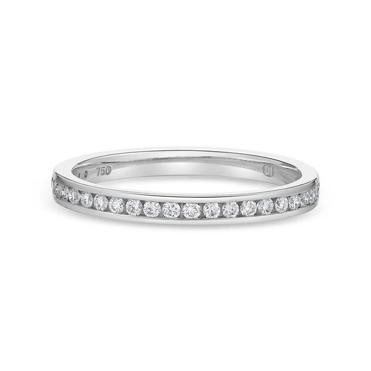 Fine Channel Set Diamond Band image 0