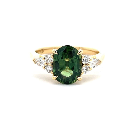 Oval Parti Sapphire & Diamond Dress Ring image 0