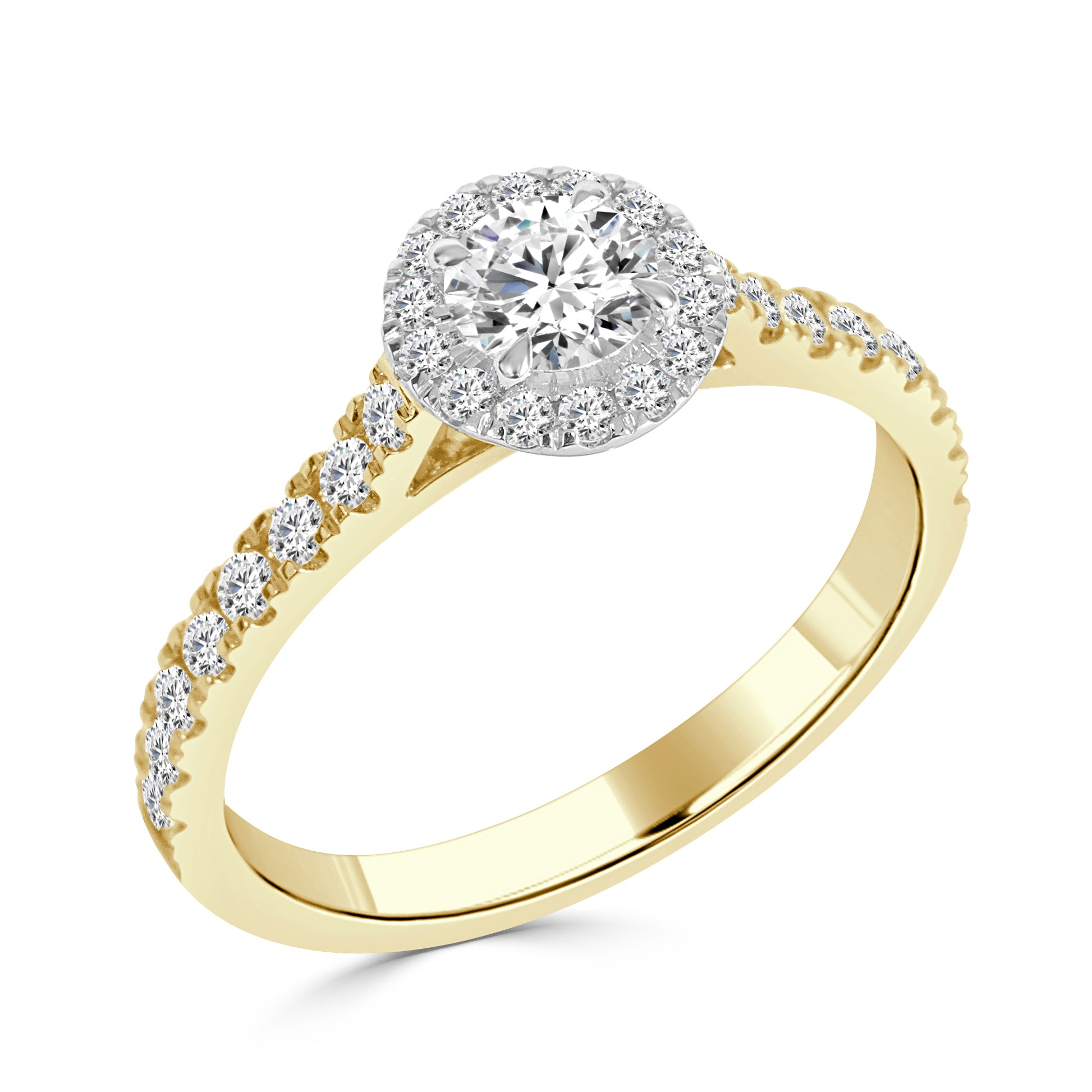 Maia - 18ky Round Brilliant Cut Diamond Engagement Ring image 1