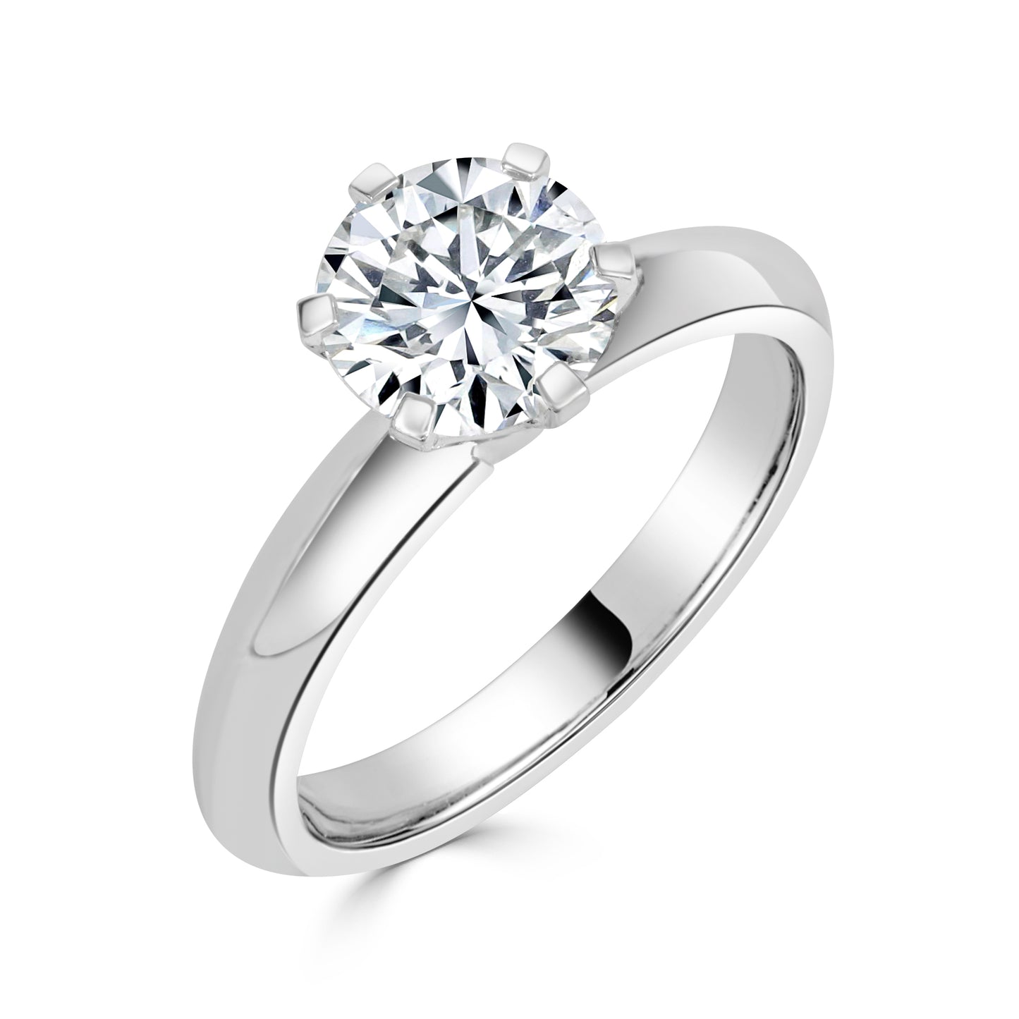 Round Brilliant Cut Diamond Solitaire Engagement Ring image 1