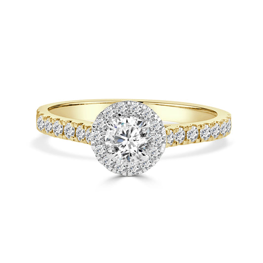 Maia - 18ky Round Brilliant Cut Diamond Engagement Ring image 0