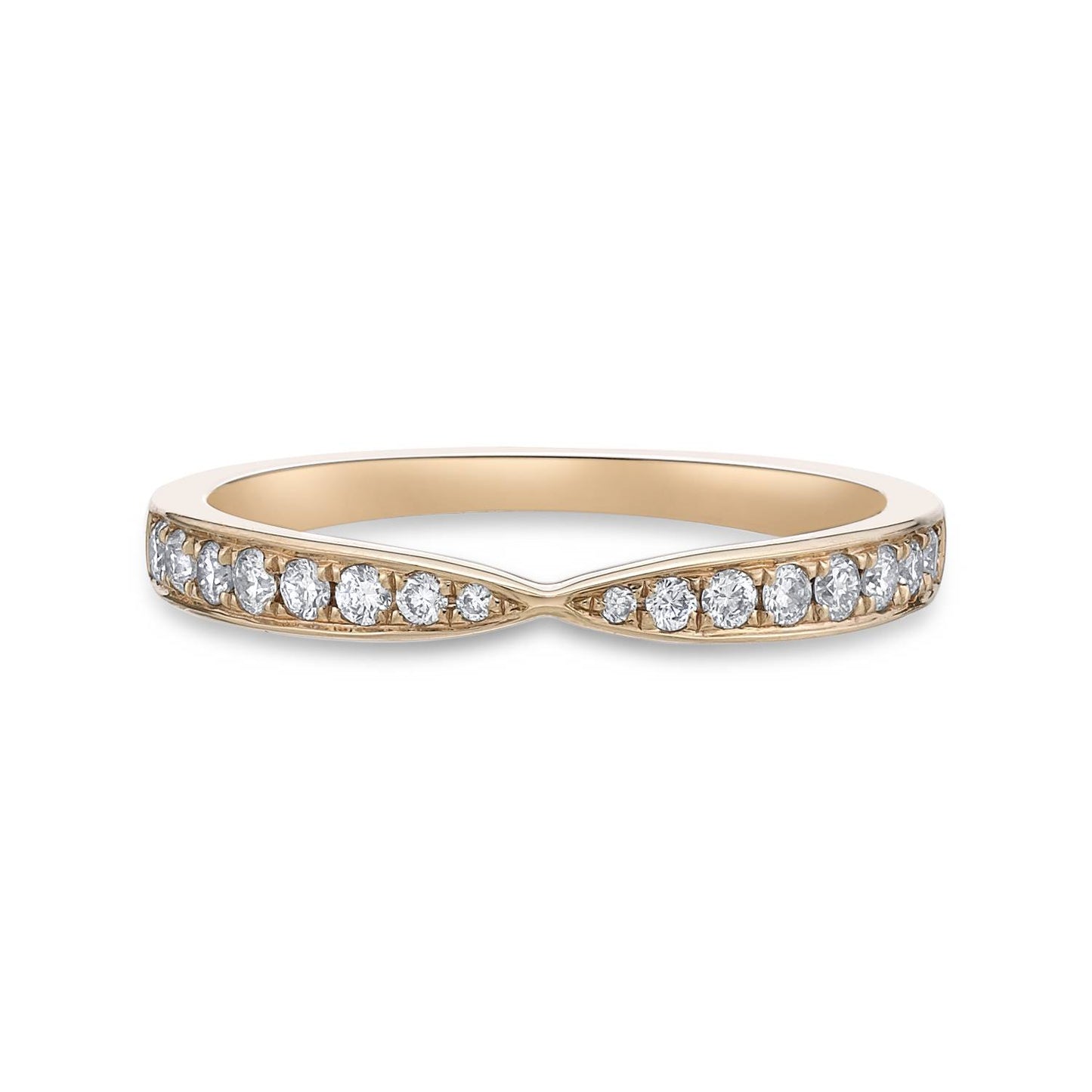 Pinched Centre Diamond Band image 0