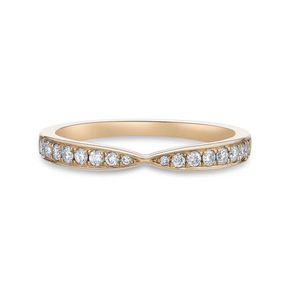 Pinched Centre Diamond Band image 0