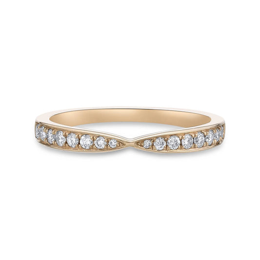 Pinched Centre Diamond Band image 0