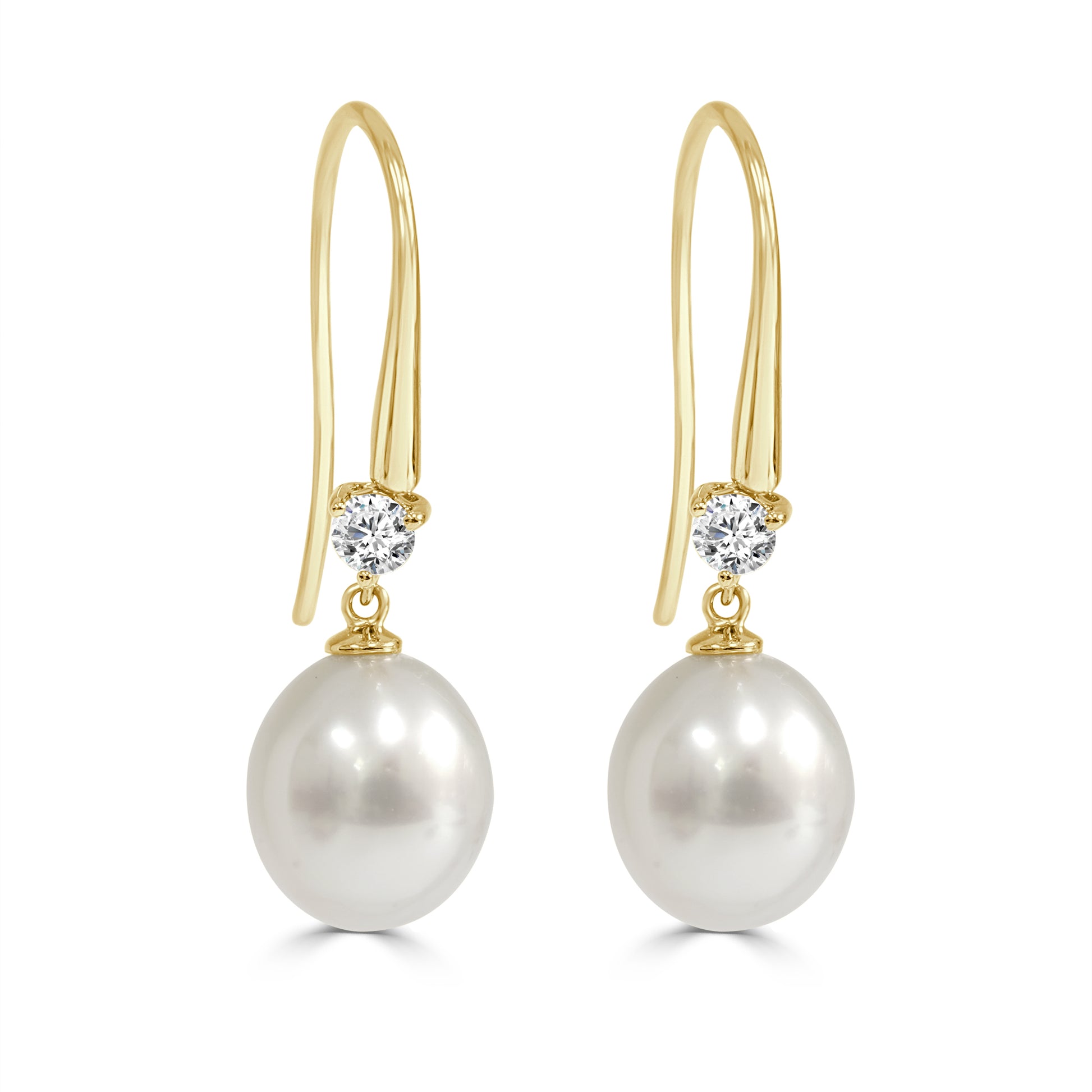 South Sea Pearl and Diamond Earrings image 0