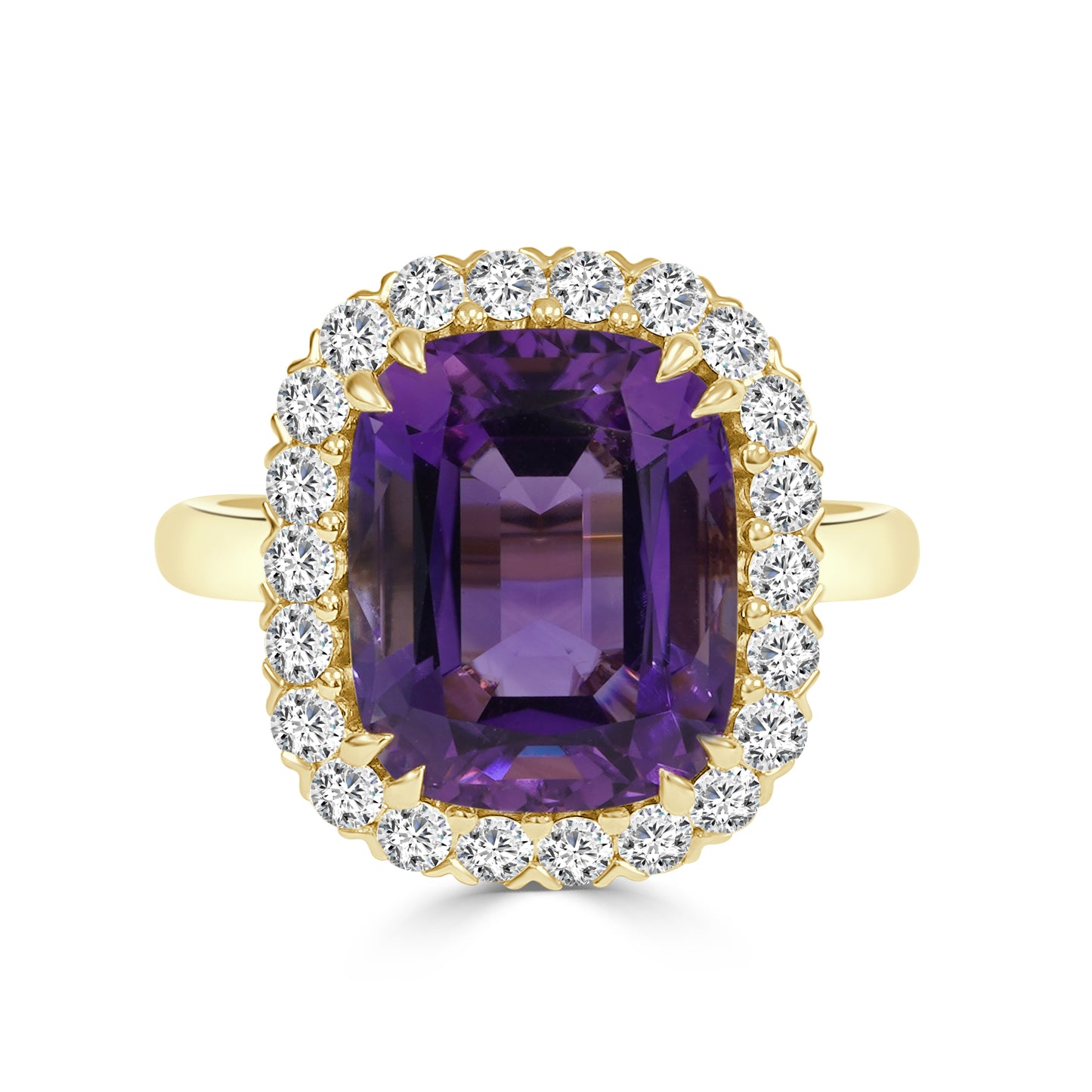 Amethyst and Diamond Dress Ring image 0